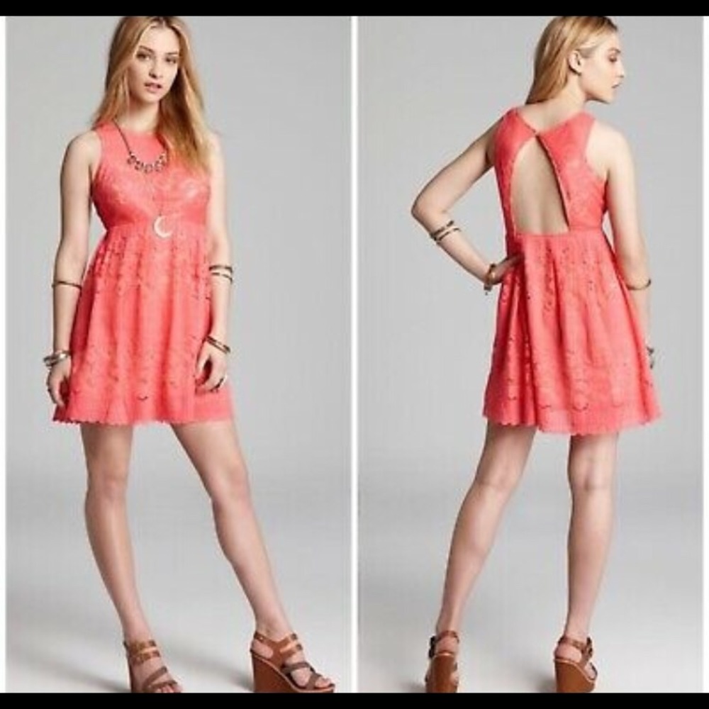 💥Free People ROCCO Coral lace dress